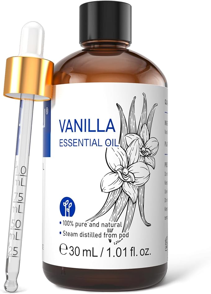 HIQILI Vanilla Essential Oil, 100% Pure Natural, Beginner-Friendly by HIQILI