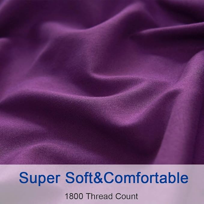 SONORO KATE Sheets Super Soft Microfiber 1800 Thread Count 18 Inch Deep Pocket - Image 5