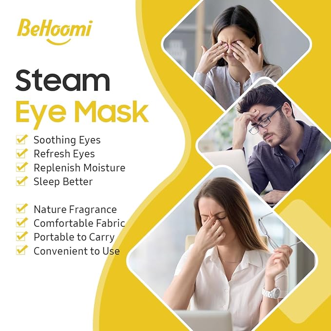 BeHoomi 30Packs Steam Eye Mask, Heated Eye Mask Warm Compress - Image 3