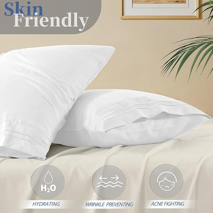 Vonty 2 Pack King Pillow Cases - Image 3
