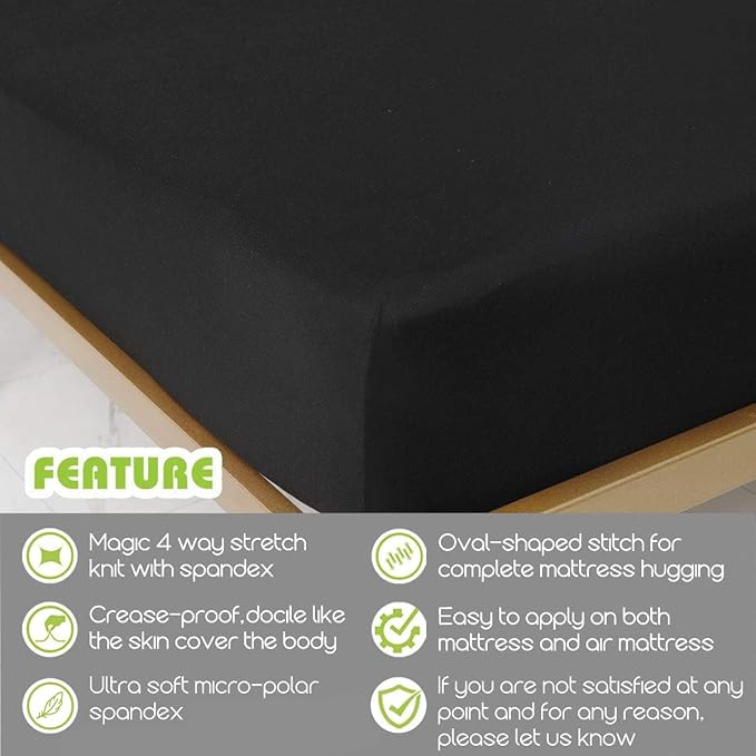 Fitted Sheet- COSMOPLUS Full Fitted Sheet Only（No Flat Sheet or Pillow Shams） - Image 2