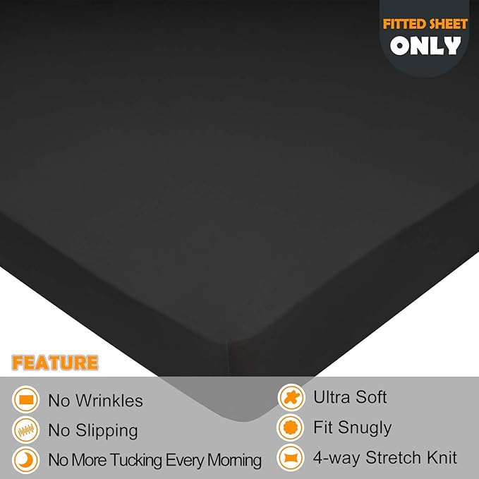 Stretch Full/Full XL Size Fitted Sheet Only - Image 2