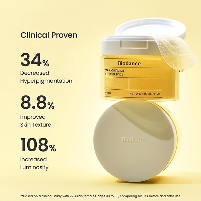 Biodance Vita Niacinamide Gel Toner Pads, Dark Spot Corrector, Evening Skin Tone - Image 7