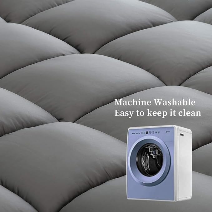 COONP Queen Mattress Topper, Extra Thick Pillowtop, Cooling Plush Mattress Pad - Image 7