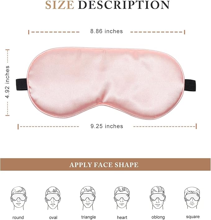 Sleep Mask Silk Eye Mask for Sleeping, Super Soft Blackout Eye Mask for Women - Image 2