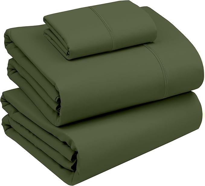 RUVANTI 100% Cotton Sheets – Twin Size Percale Bedding, Cooling & Breathable by Ruvanti