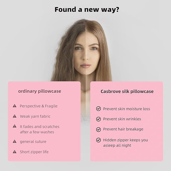 Silk Pillow Cases 2 Pack Mulberry Silk Pillow Cases Soft Breathable Both Sided - Image 4