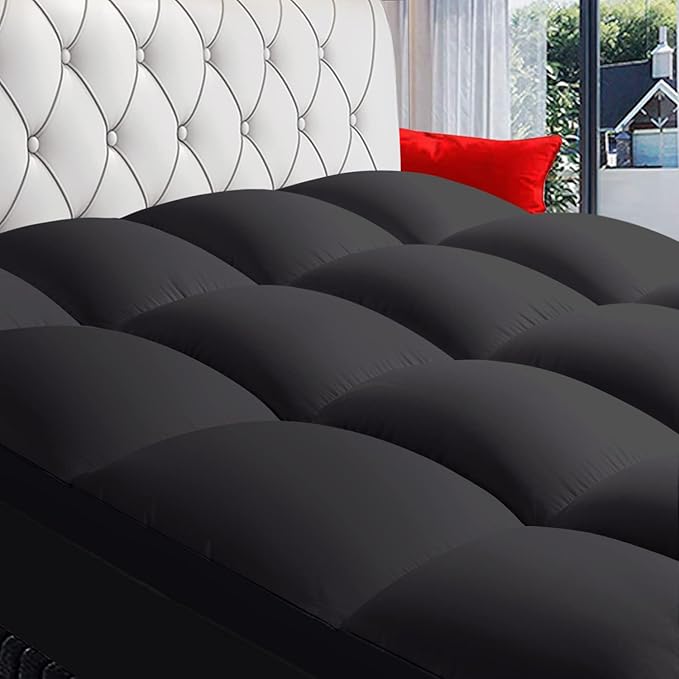 COONP King Mattress Topper, Extra Thick Pillowtop, Cooling Plush Mattress Pad by COONP