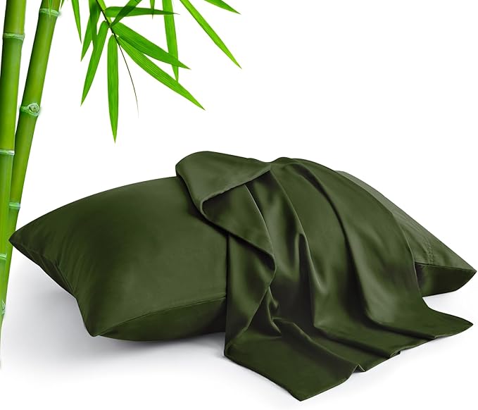BEDELITE Standard Pillow Cases Set of 2, Rayon Derived from Bamboo, Cooling by BEDELITE