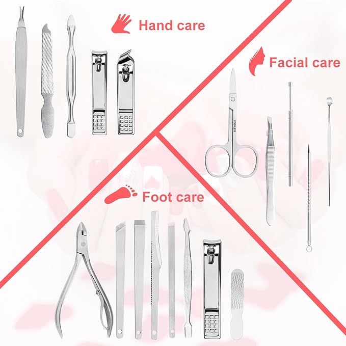 Cute Manicure Set for Women, Nail Clipper Grooming Kit for Teen Girls, - Image 3