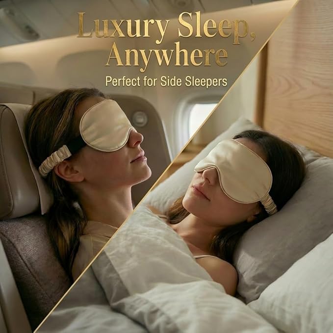MATASSE 100% Mulberry Silk Sleep Mask 22 Momme Grade 6A -3D Contoured Eye Mask - Image 8