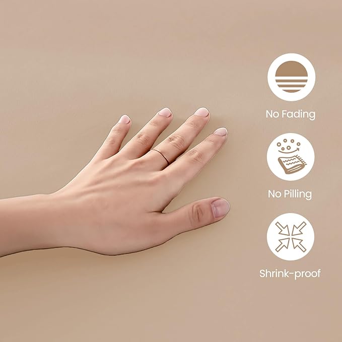ROSE&RISY Khaki Queen Fitted Sheet, Soft and Breathable - Image 3