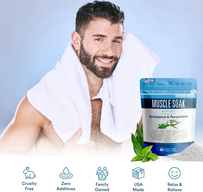 Muscle Soak Bath Salt 32 Ounces Epsom Salt - Image 3