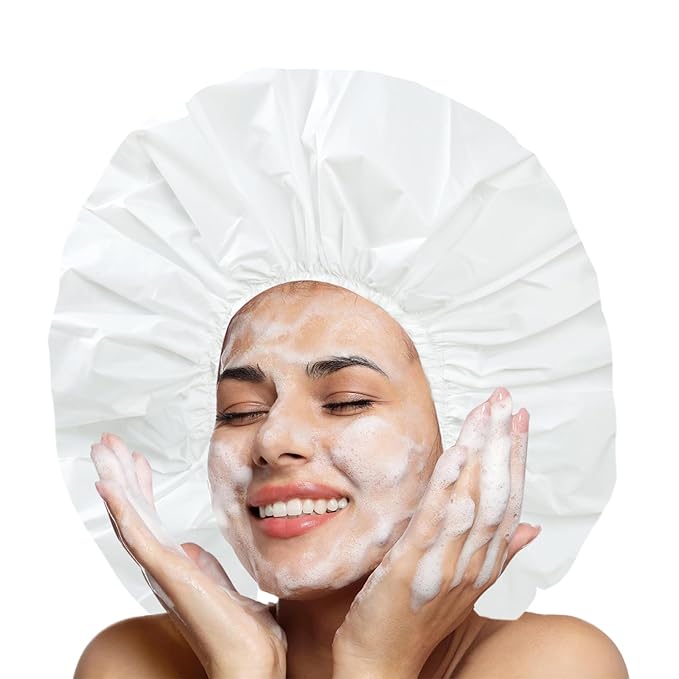 Extra Large Shower Cap 2 PCS Waterproof Shower Caps - Image 2