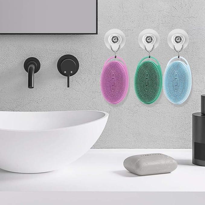 Soft Silicone Body Scrubber 6 PCS Silicone Body Shower, Silicone Loofah 2 in 4 - Image 5