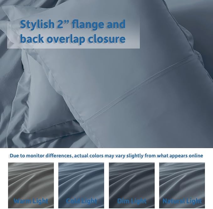 Nestl Stone Blue California King Duvet Cover Sets - Image 8