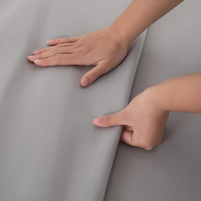 King Flat Sheet Only， 108x102Inch Light Gray - Image 5