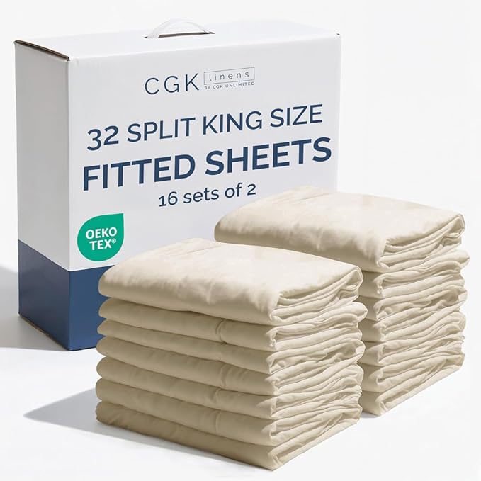 Bulk Case Pack of 16 Fitted Sheets by CGKUnlimited