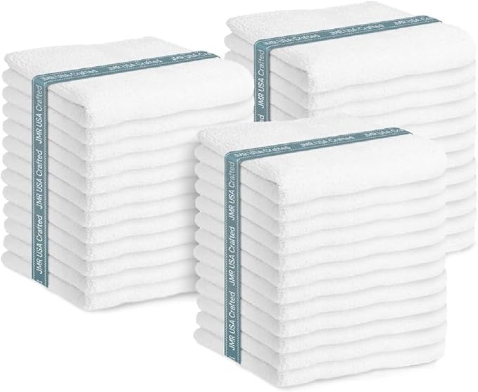 JMR White Bath Towels Bulk Pack of 36 by JmrUsaInc