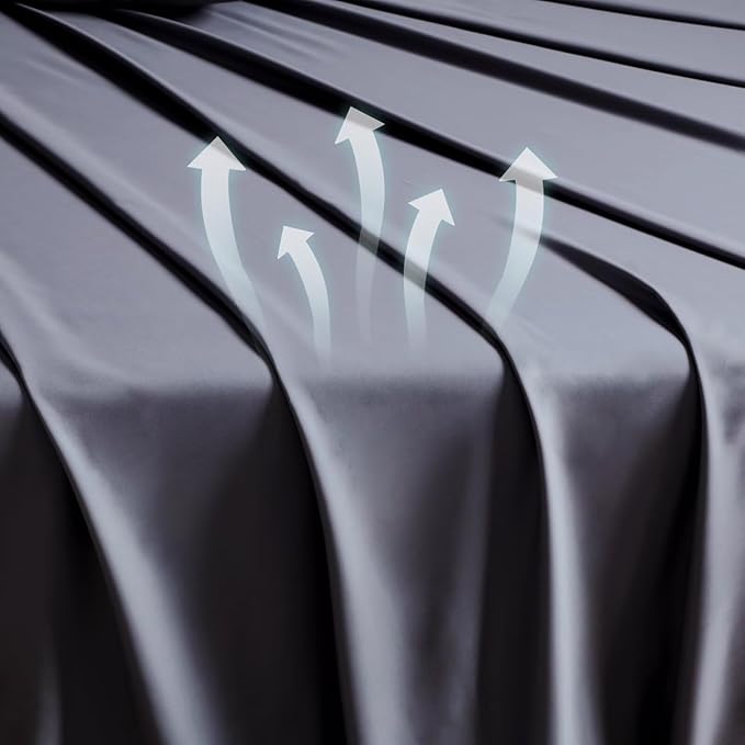 Bamboo Viscose Flat Sheets Only, 400 Thread Count Sateen Weave Twin Size Flat - Image 7