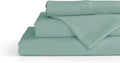 Linen Home 100% Cotton Percale Sheets Twin Size, Aqua Blue, Deep Pocket by LINENHOME