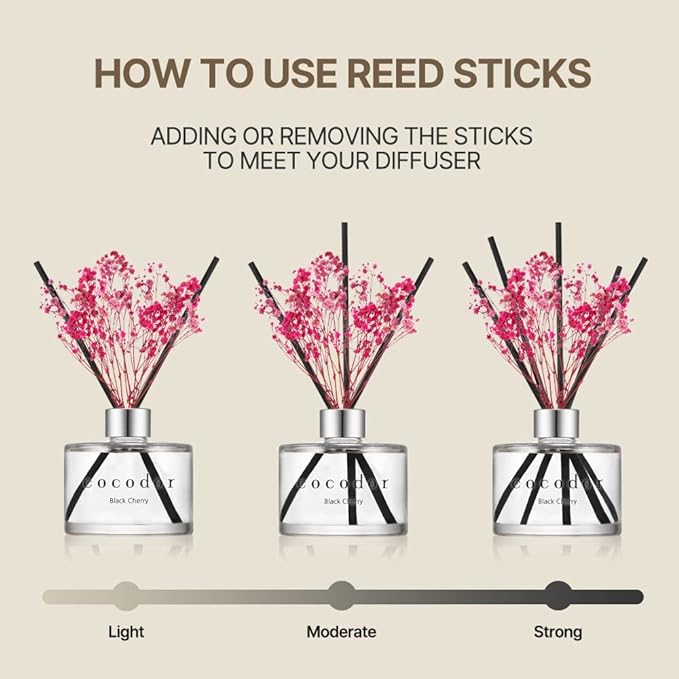 COCODOR Preserved Real Flower Reed Diffuser/Rose Perfume / 6.7oz / 1 Pack/Reed - Image 4