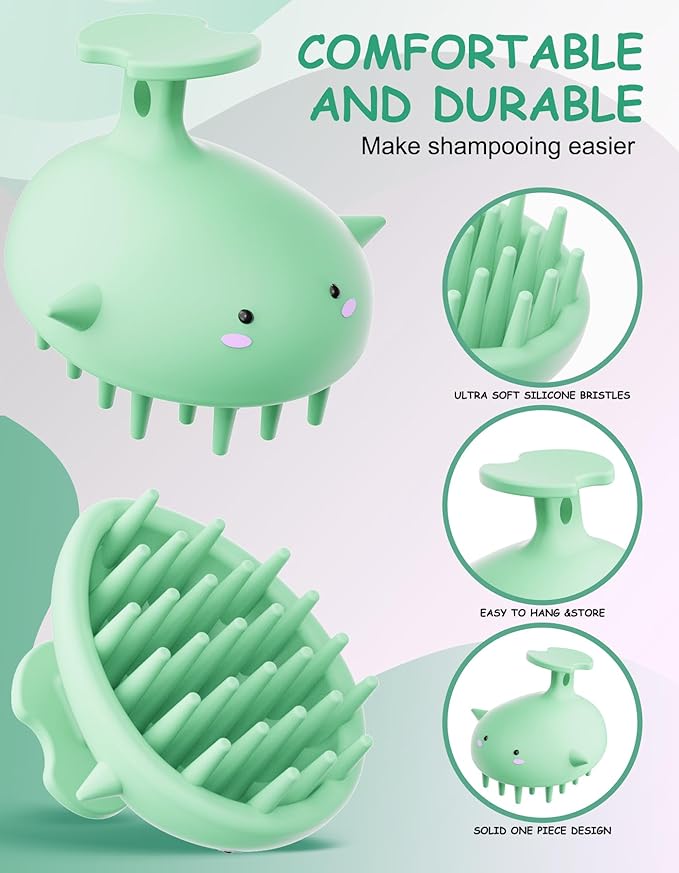 Scalp Massager Hair Growth Shampoo Brush, Silicone Scalp Scrubber Shower Scalp - Image 6