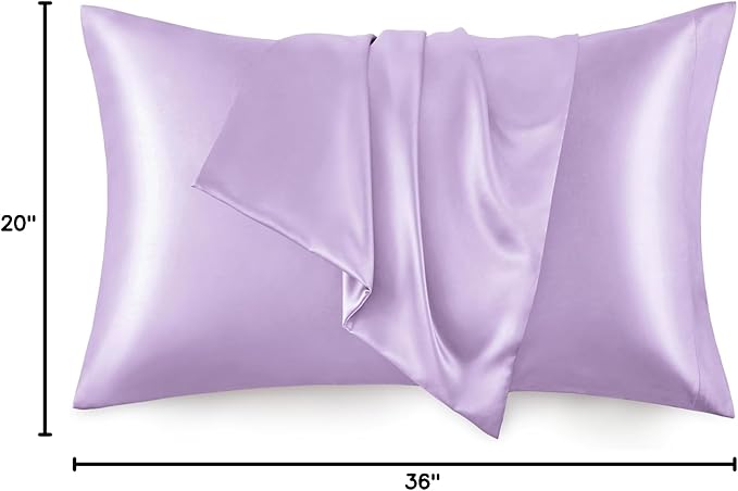Love's cabin Satin Pillowcase Set of 2 King Size 20x36, Cooling Pillow Covers - Image 8
