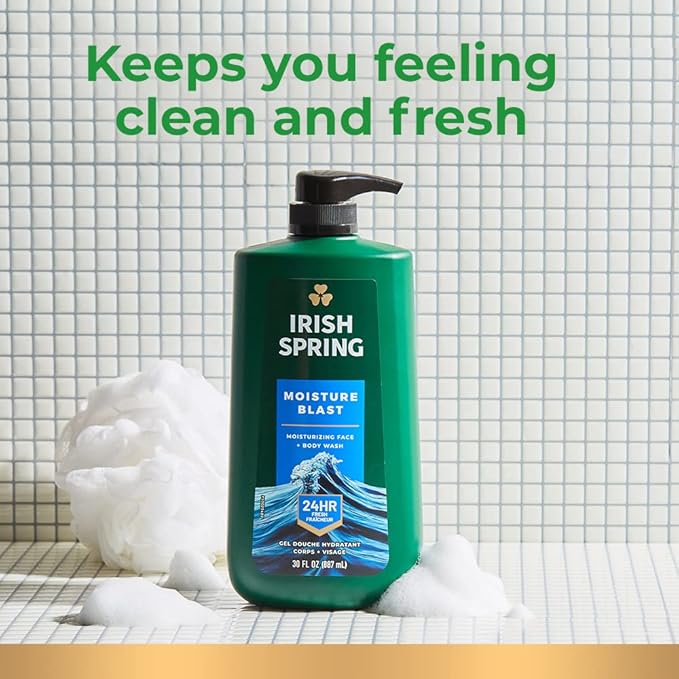 Irish Spring Moisture Blast Body Wash, 30 Oz Pump - Image 10