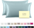 Silk Pillow Cases 2 Pack Soft Breathable and Sliky King Size Pillow Cases Set by Suatien