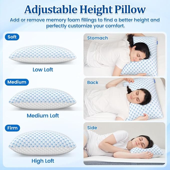 CloudBliss Shredded Memory Foam Pillow - Image 5