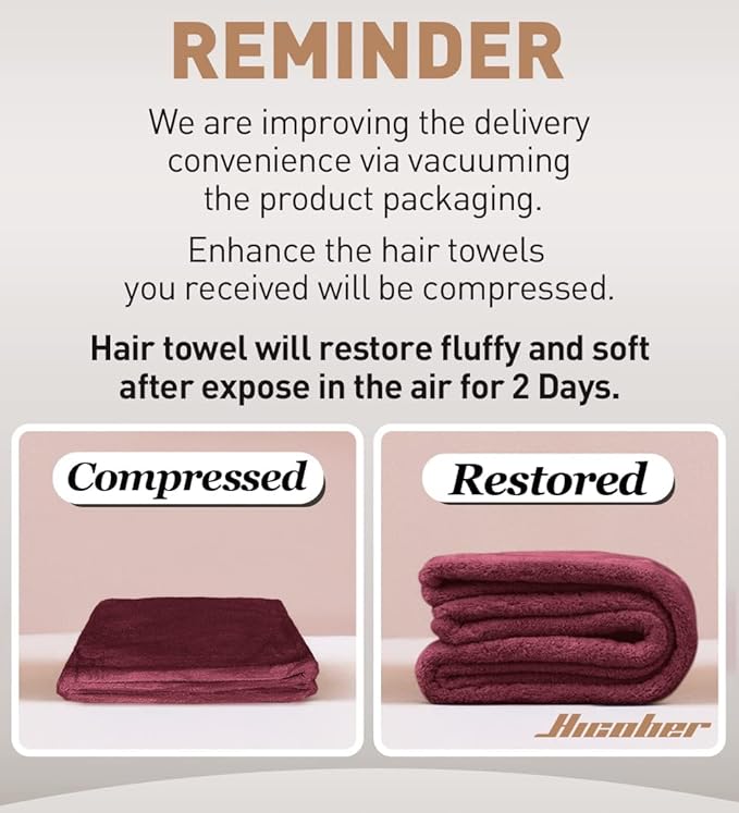 Hicober Microfiber Hair Towel, Hair Turbans - Image 8