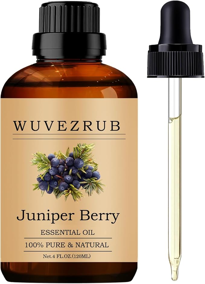 Juniper Berry Essential Oils, 120ML Pure and Natural Essential Oil by WUVEZRUB