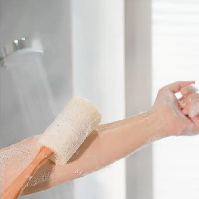 Back Loofah Scrub Loofah Sponge Long Handle Loofah Shower Bath Brush On a Stick - Image 6
