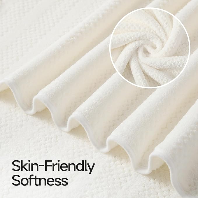 ecolook 4 Pack Microfiber Bath Towels, 31 x 63 inches Extra Large Bath Towel Set - Image 6