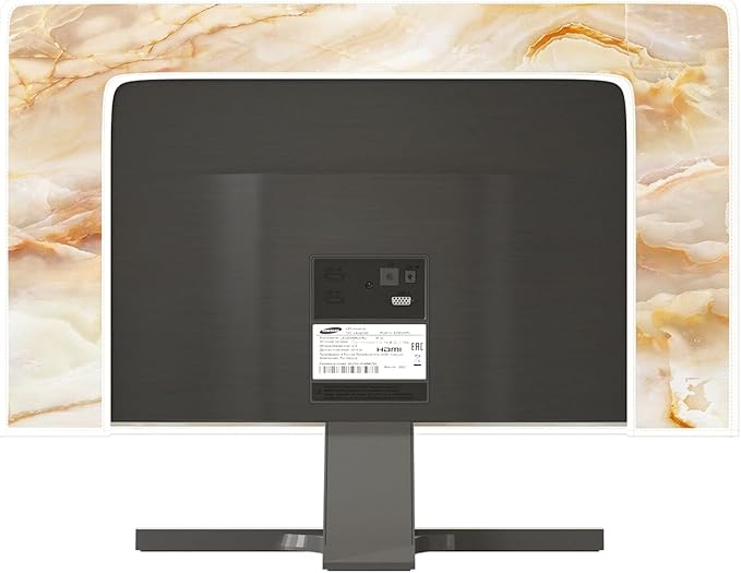 Baocicco Abstract Computer Monitor Cover with Marble Design Aesthetic Laptop Computer Cover for Xmas Home Office Decoration Anti-Static Dustproof Protective Covers for LCD/LED/HD 26, 27, 28 Inch