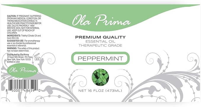 Ola Prima Peppermint Essential Oil Therapeutic Grade 16 oz - Image 3