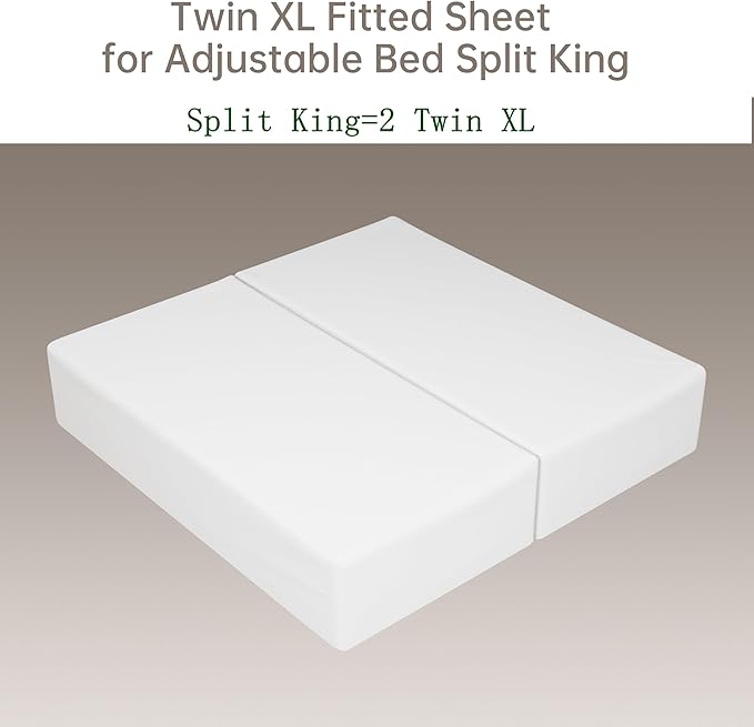 2-Pack 100% Egyptian Cotton Fitted Sheet TwinXL Size, 600 Thread Count Cotton - Image 6