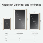 ApoloSign 21.5" Digital Calendar: Dual Mode Calendars with Google Play & Multi-calendar Sync, Electronic Planner & Chore Chart, Smart Touchscreen, Interactive Display for Family Schedules (Teak Wood, 21.5-inch)