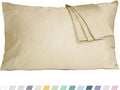Pillow Cases, Standard Queen Size Cotton Percale Weave Pillowcases, Pre-Shrunk by HOMTEC