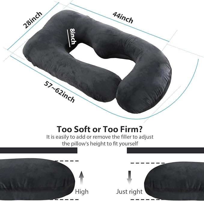 BATTOP Pregnancy Pillows for Sleeping, Full Body Maternity Pillow for Side - Image 7