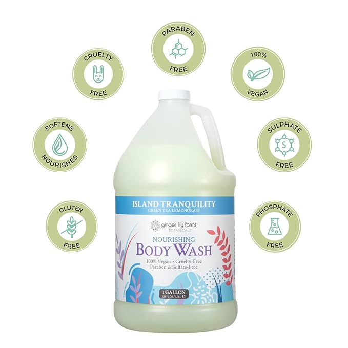 Ginger Lily Farms Botanicals Nourishing Body Wash, Island Tranquility, 100% - Image 6