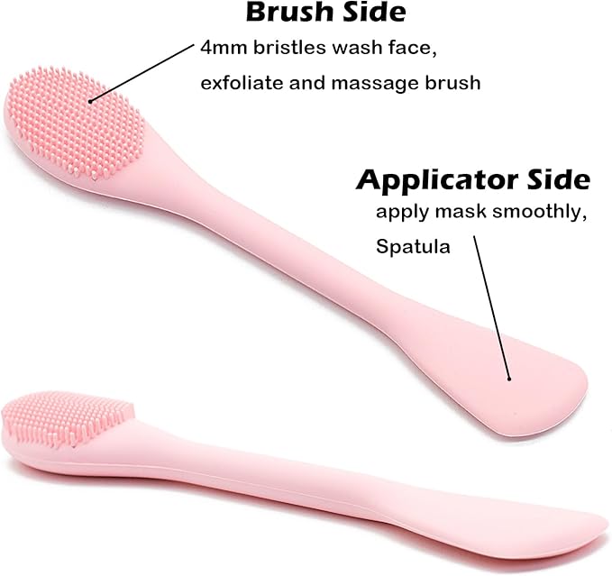 RamPula Facial Cleansing Brush, 2 in 1 Silicone Face Mask Brush & Face Scrubber - Image 3