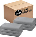 Bulk Full Flat Sheets Only, 6 Pack Quick Sort Top Bed Sheet, Color-Coded Label by Culve