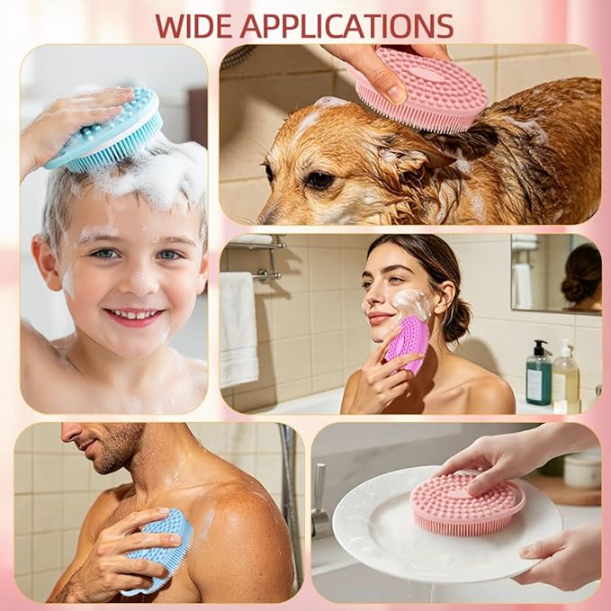 Silicone Body Scrubber 3 Pack Silicone Loofah Exfoliating Body Scrubber Soft - Image 7