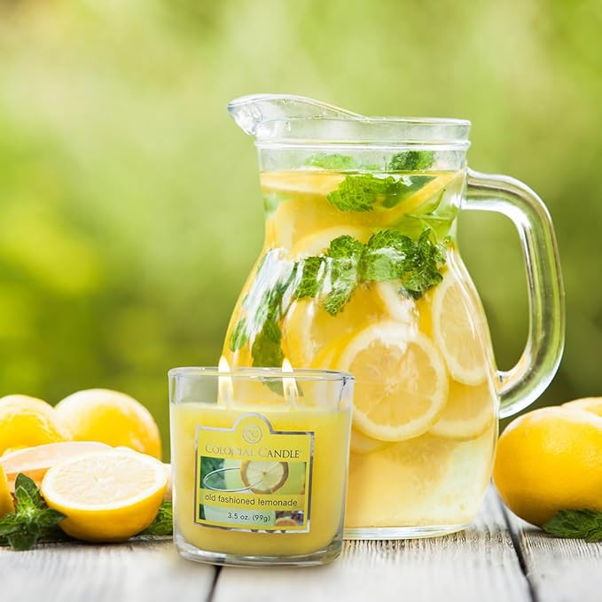 Colonial Candle Old Fashioned Lemonade Jar Candle, 2 Wick, 3.5 oz, Mottled Wax - Image 8