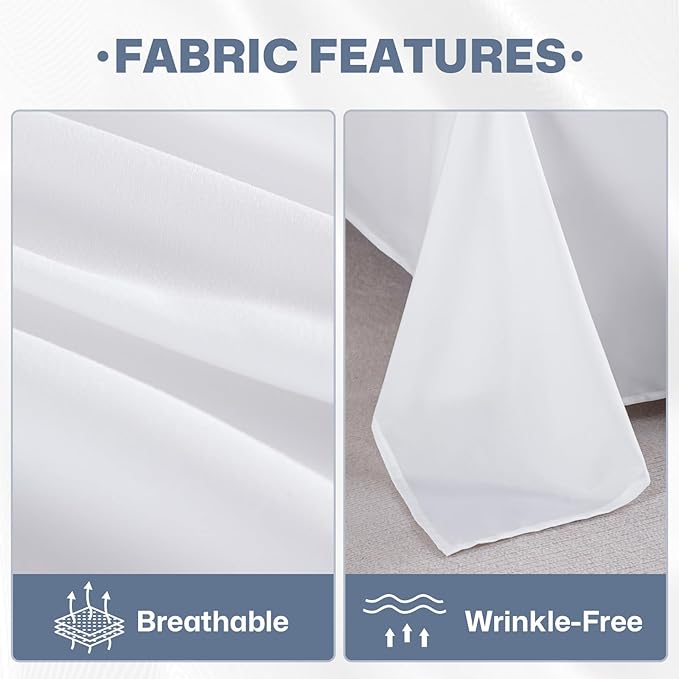 Lavisun Queen Flat Sheets 6 Pack, Soft & Breathable Bulk Sheets - Image 3