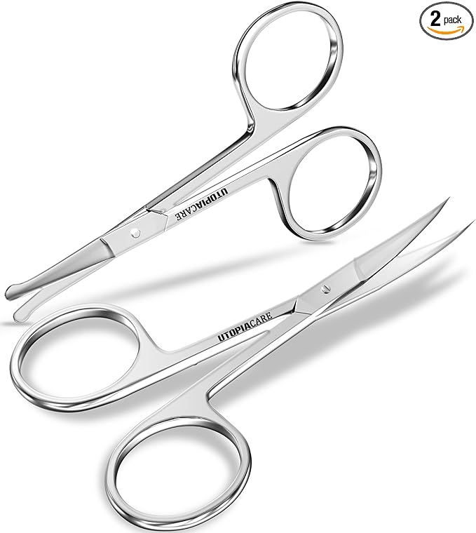Utopia Care Eyebrow Scissors, Professional Stainless Steel Small Shears by UtopiaCare