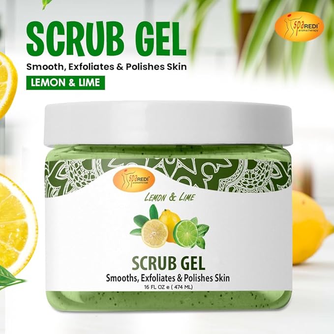 SPA REDI – Exfoliating Scrub Pumice Gel, Lemon & Lime, 16 Oz - Image 2