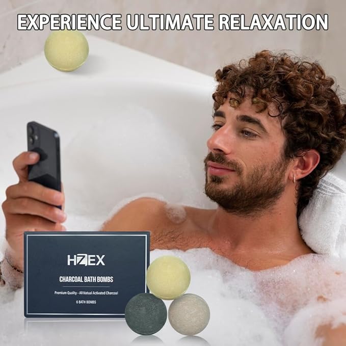 HZEX Charcoal Activated Bath Bombs - Image 6